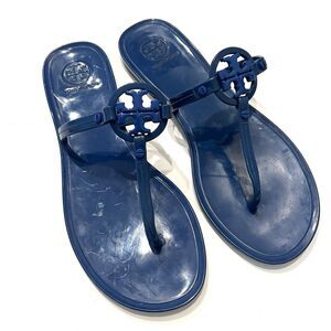 Tory Burch Mini Miller Jelly Sandals Size 7 Blue